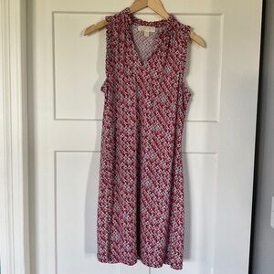 MICHAEL Michael Kors Floral Sleeveless Dress w/ Ruffled Neckline and Arm Holes